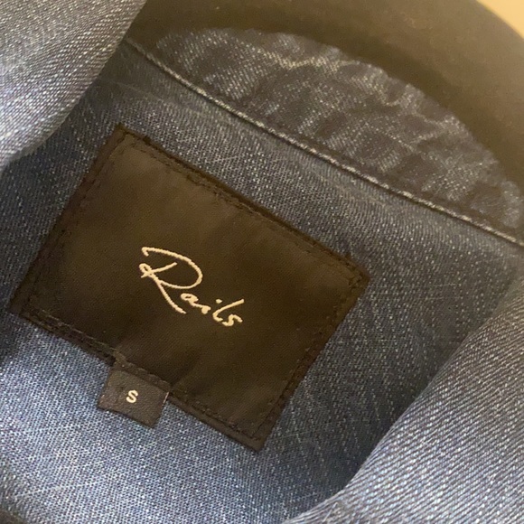 Never worn! Rails Remi Western Inspired Denim Shirt Size S - Picture 6 of 6